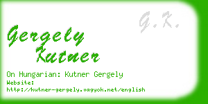 gergely kutner business card